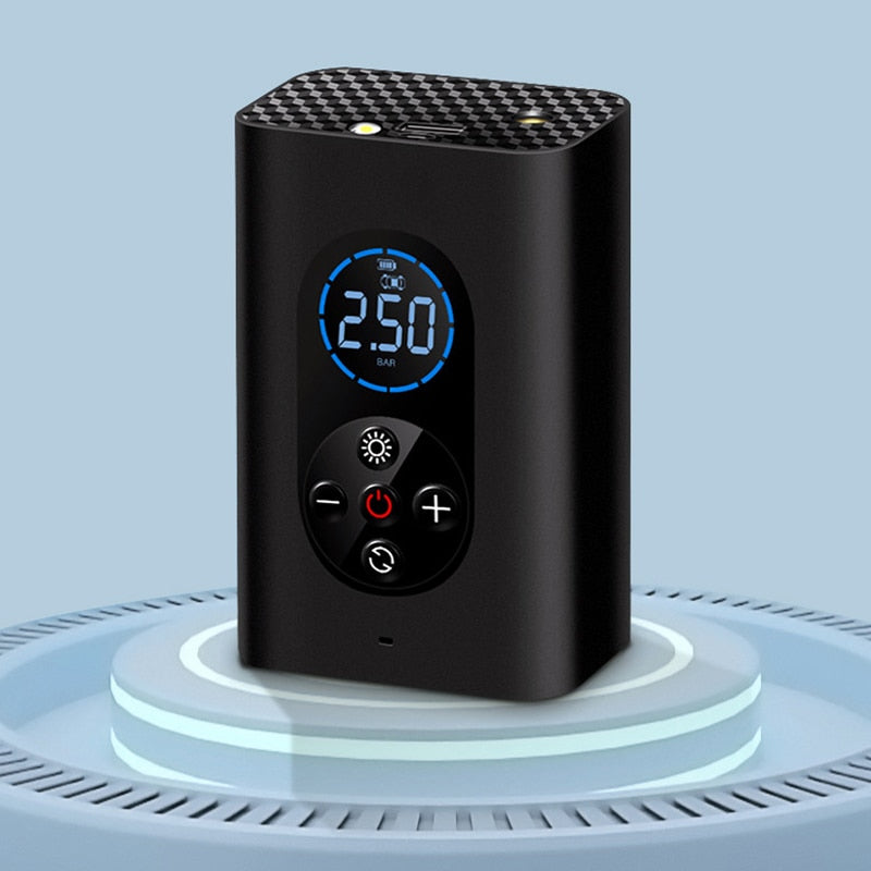 Inflador de neumáticos eléctrico portátil