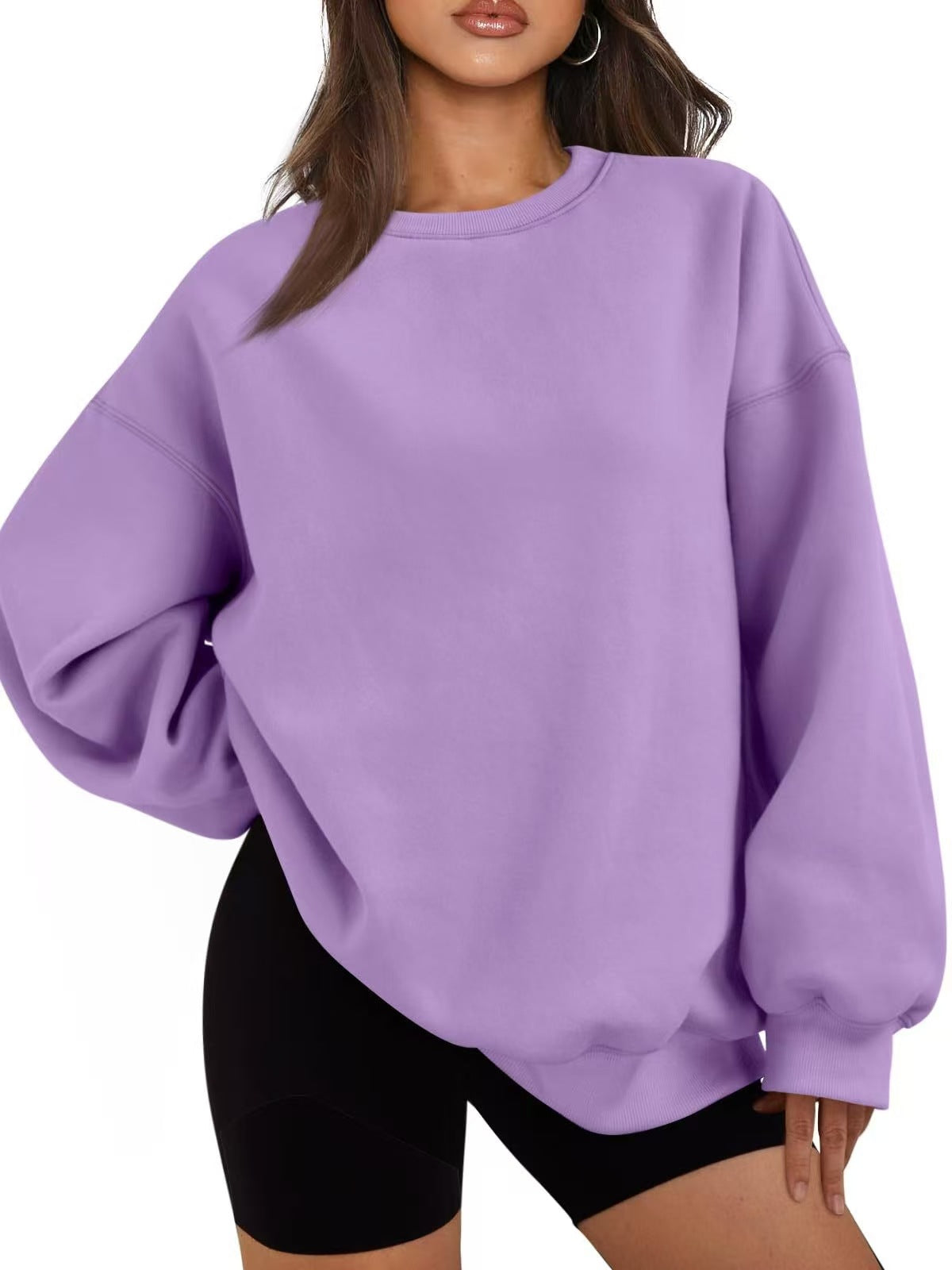 Jersey casual estilo oversized de corte holgado para mujer