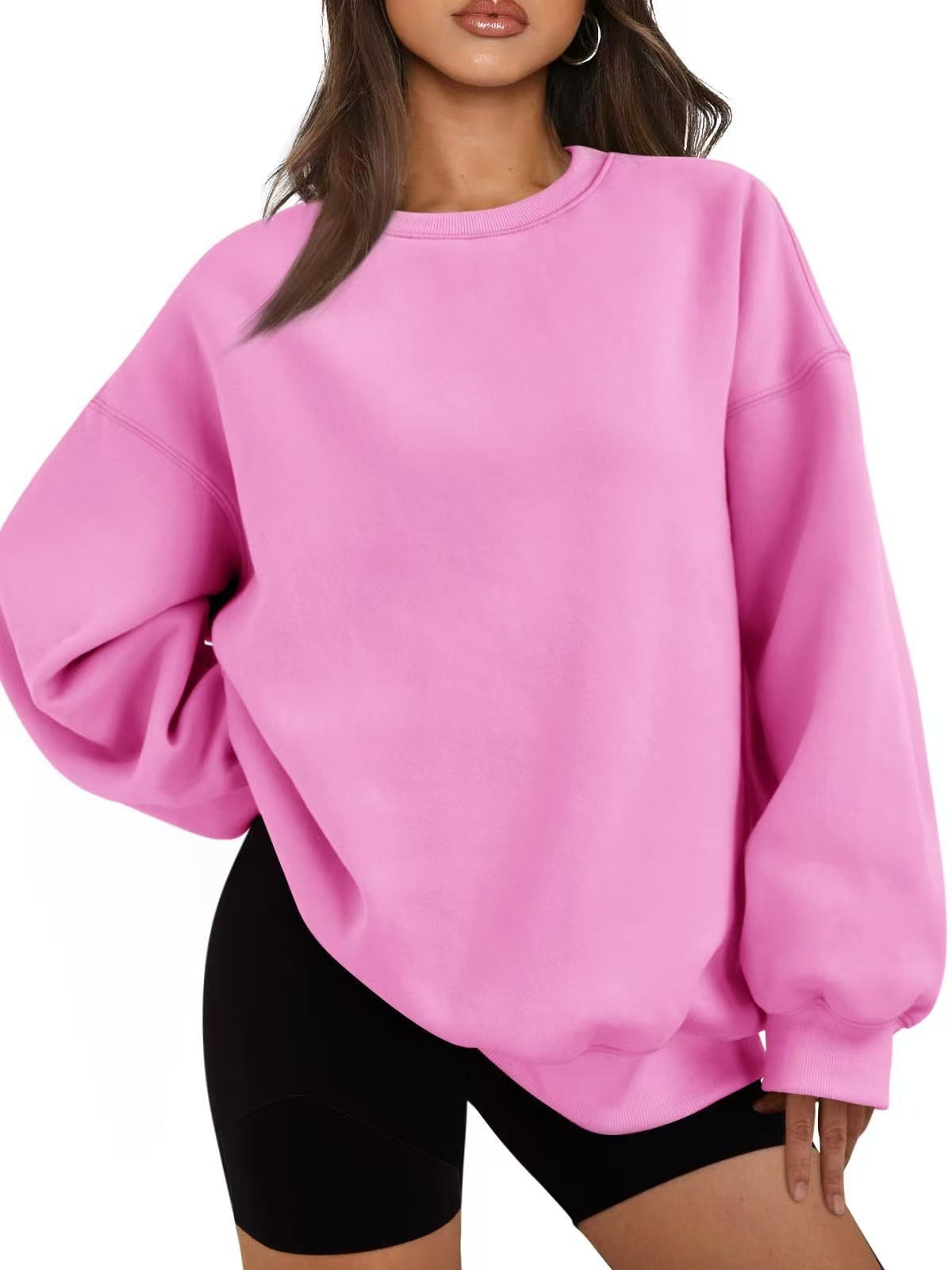 Jersey casual estilo oversized de corte holgado para mujer