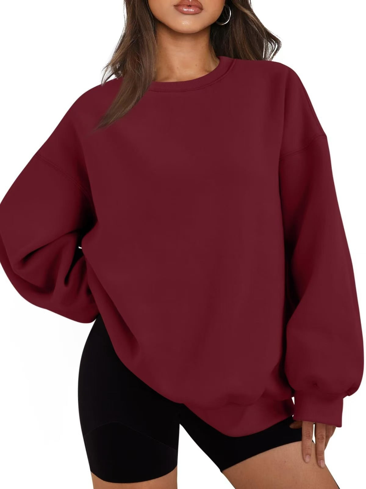 Jersey casual estilo oversized de corte holgado para mujer