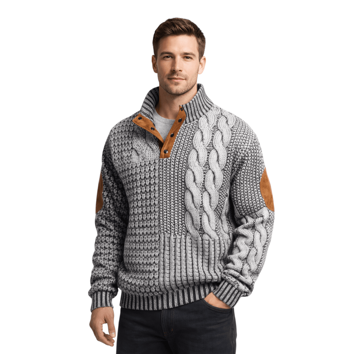 Jersey clásico de hombre con cuello alto