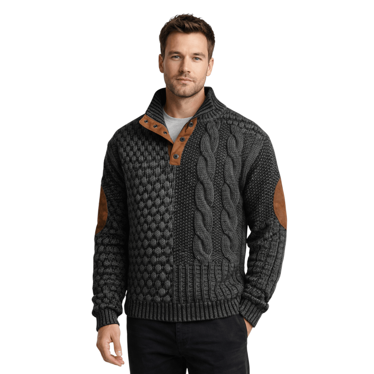 Jersey clásico de hombre con cuello alto