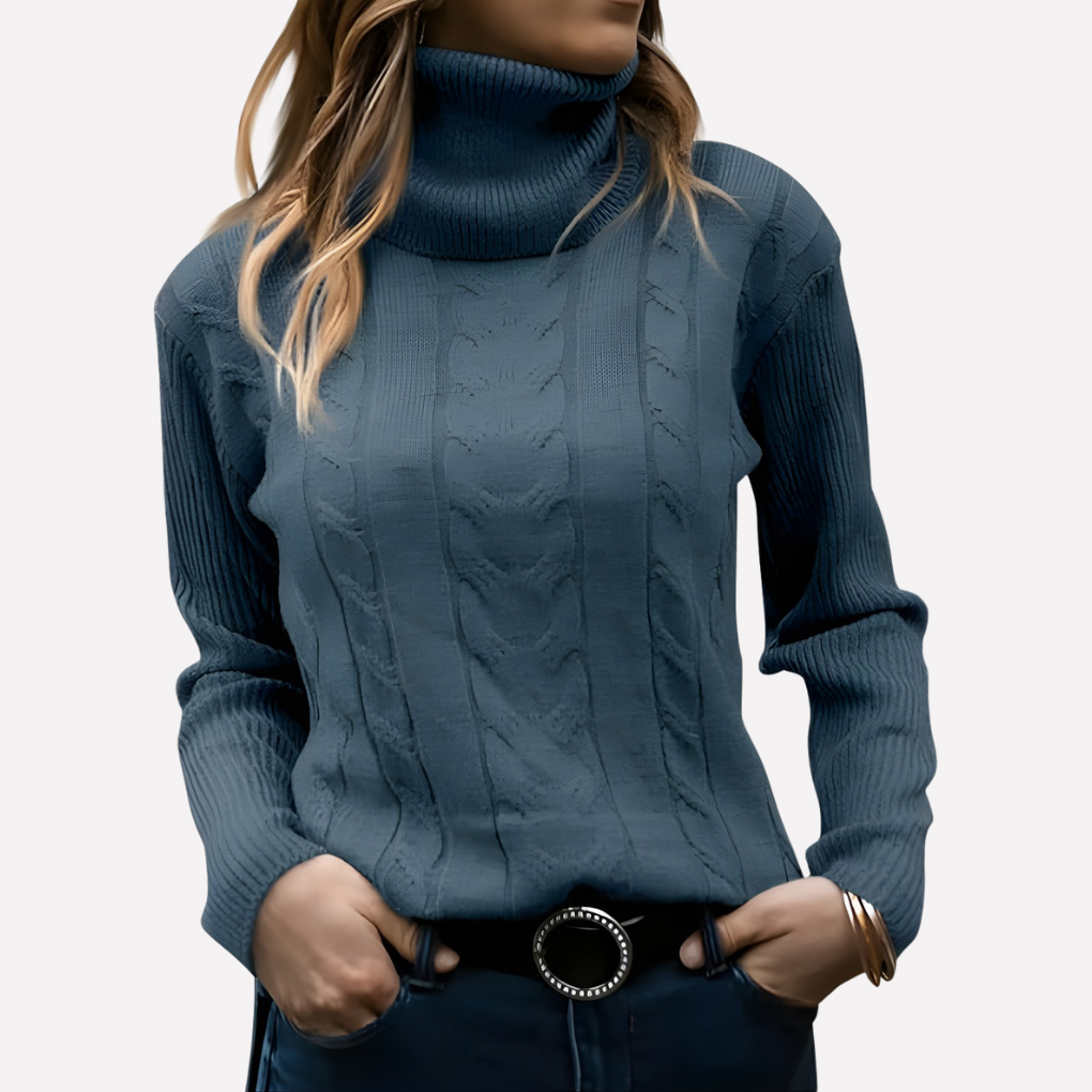 Jersey de cuello alto para mujer: estilo casual para el día a día