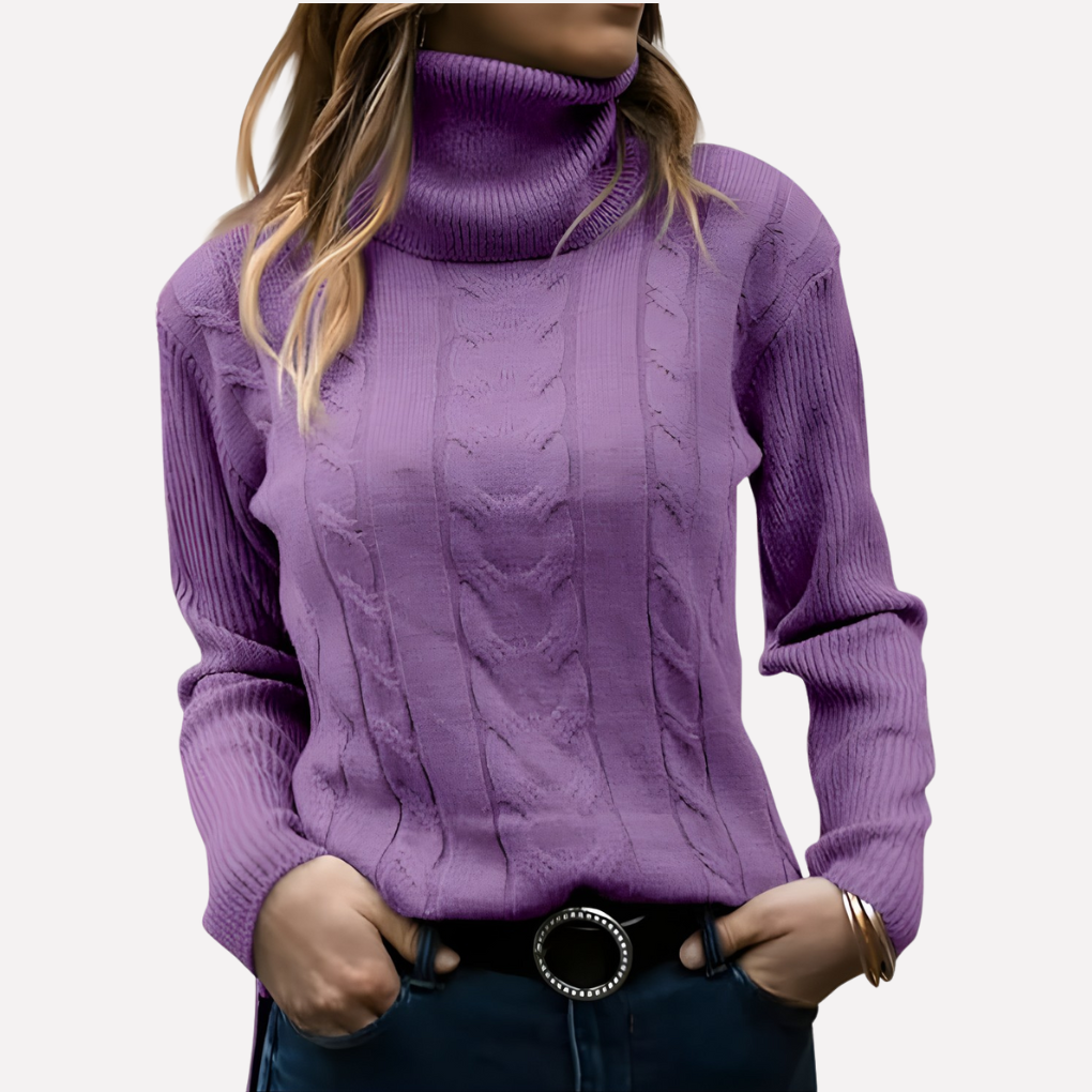Jersey de cuello alto para mujer: estilo casual para el día a día