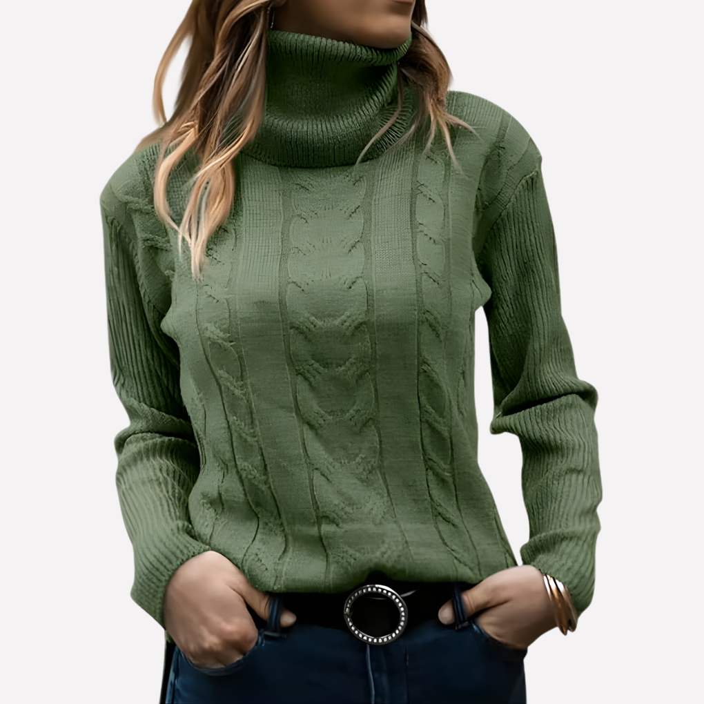 Jersey de cuello alto para mujer: estilo casual para el día a día