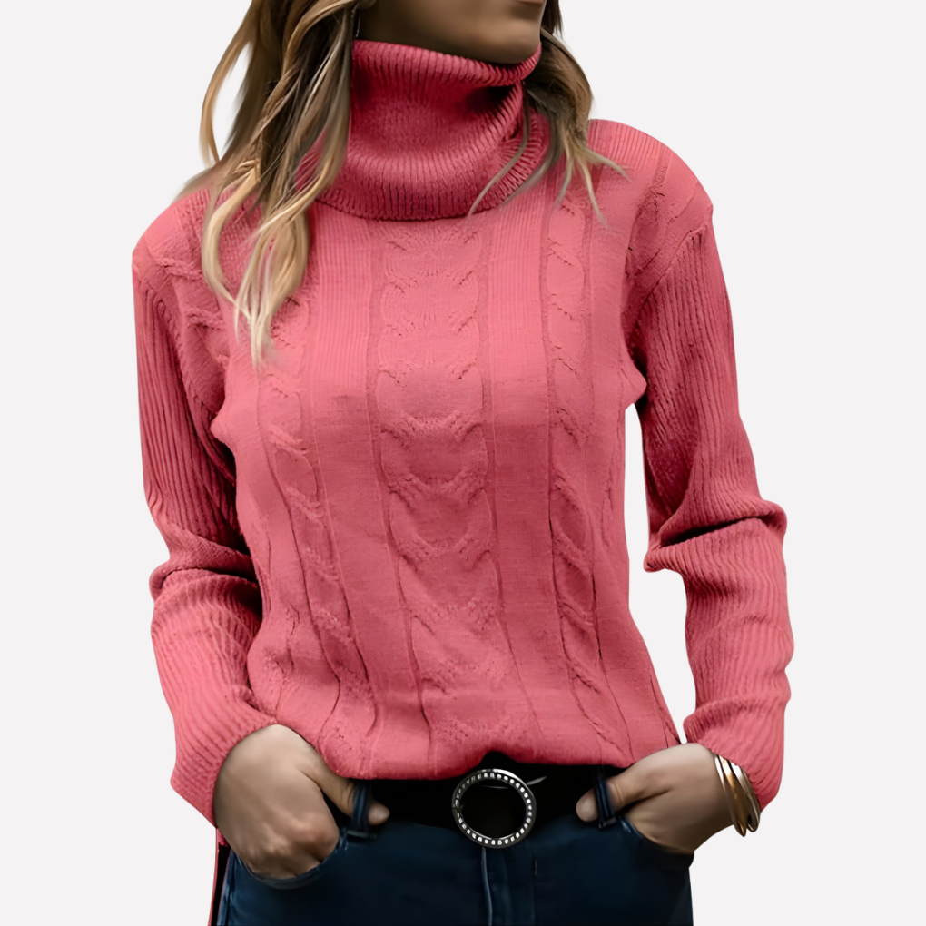 Jersey de cuello alto para mujer: estilo casual para el día a día