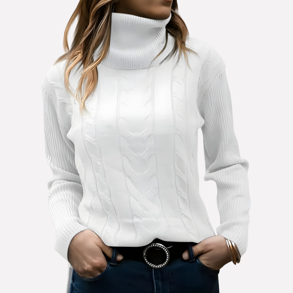 Jersey de cuello alto para mujer: estilo casual para el día a día
