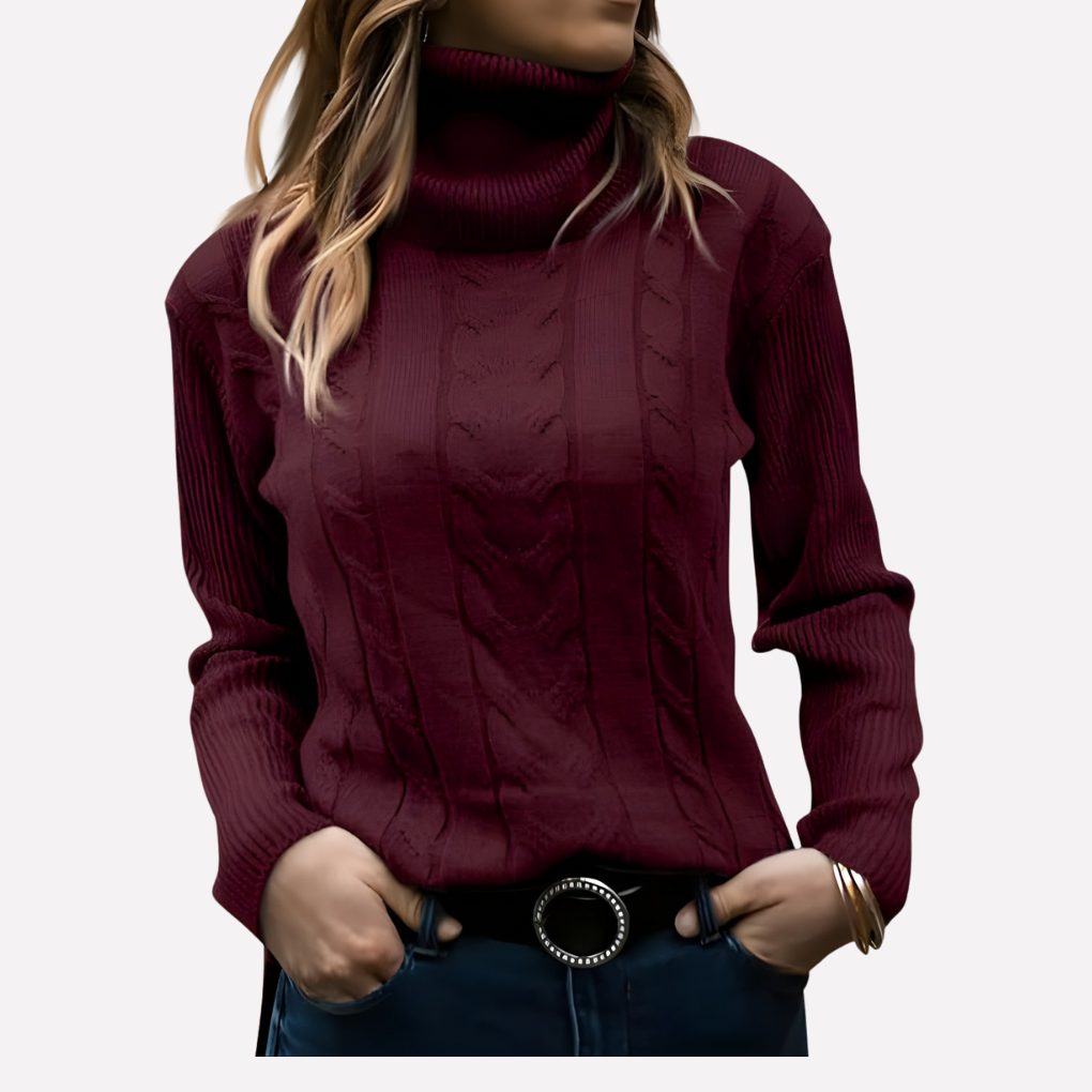 Jersey de cuello alto para mujer: estilo casual para el día a día