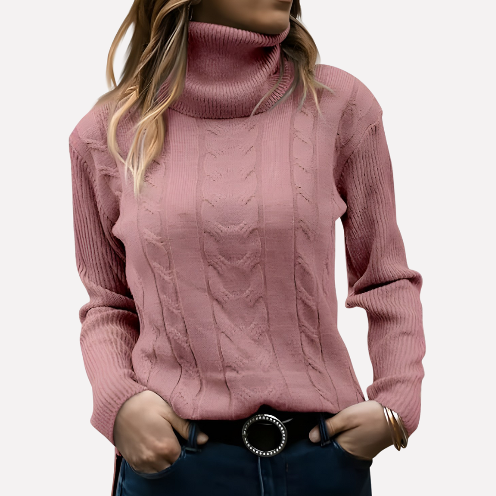 Jersey de cuello alto para mujer: estilo casual para el día a día