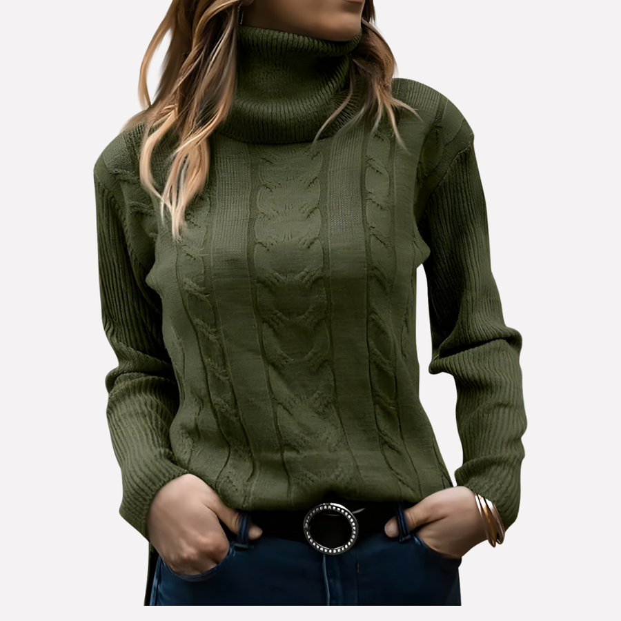 Jersey de cuello alto para mujer: estilo casual para el día a día