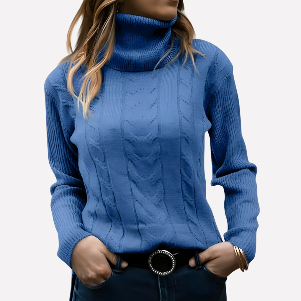Jersey de cuello alto para mujer: estilo casual para el día a día