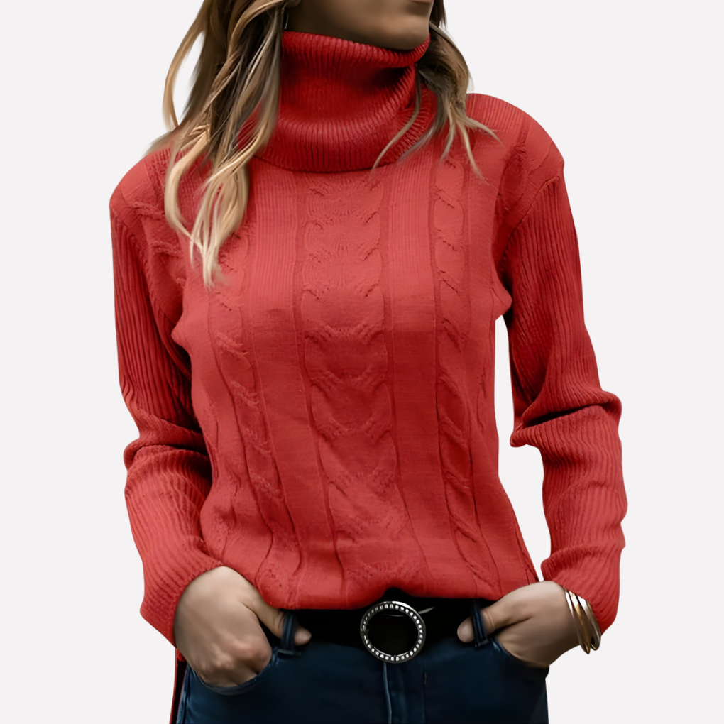 Jersey de cuello alto para mujer: estilo casual para el día a día