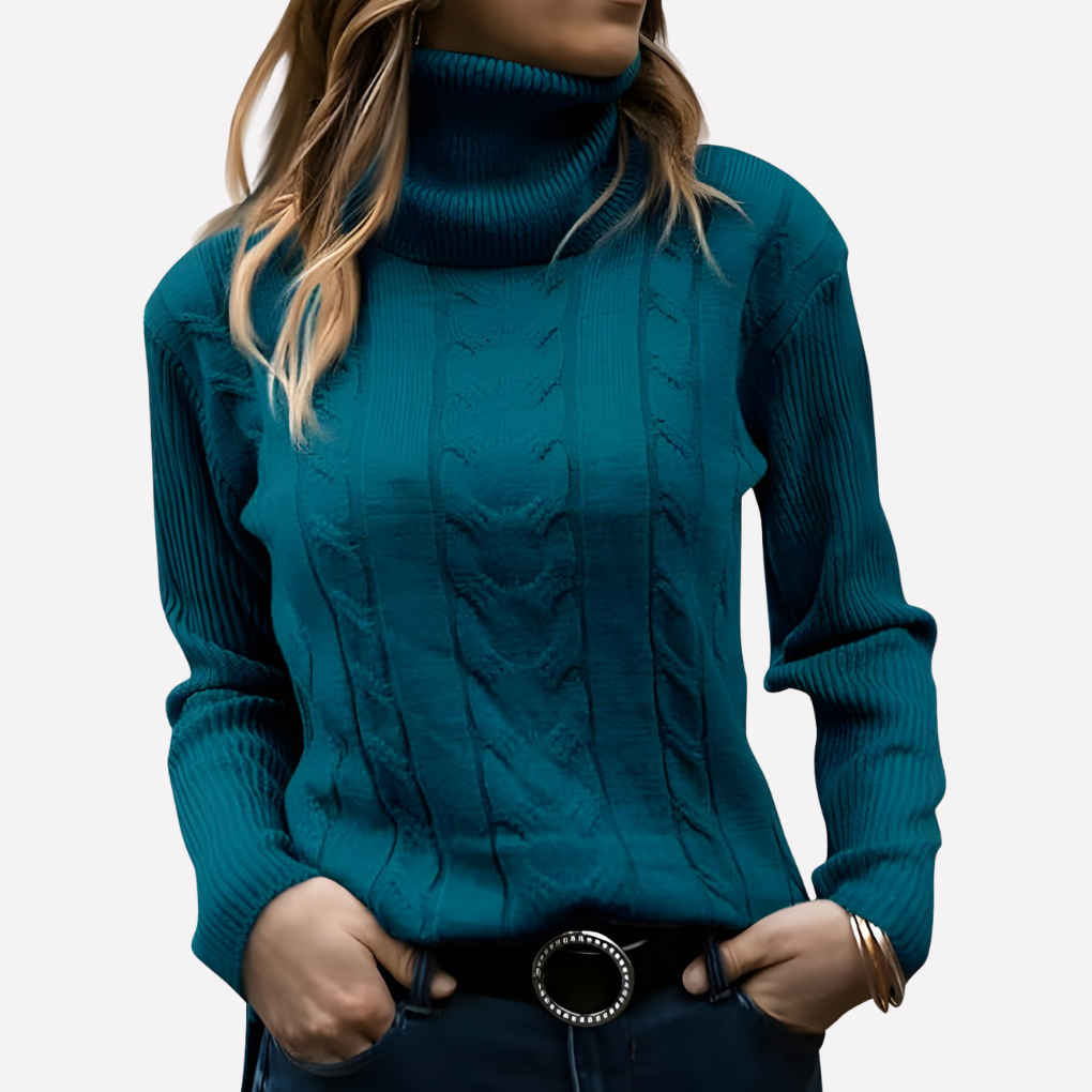 Jersey de cuello alto para mujer: estilo casual para el día a día