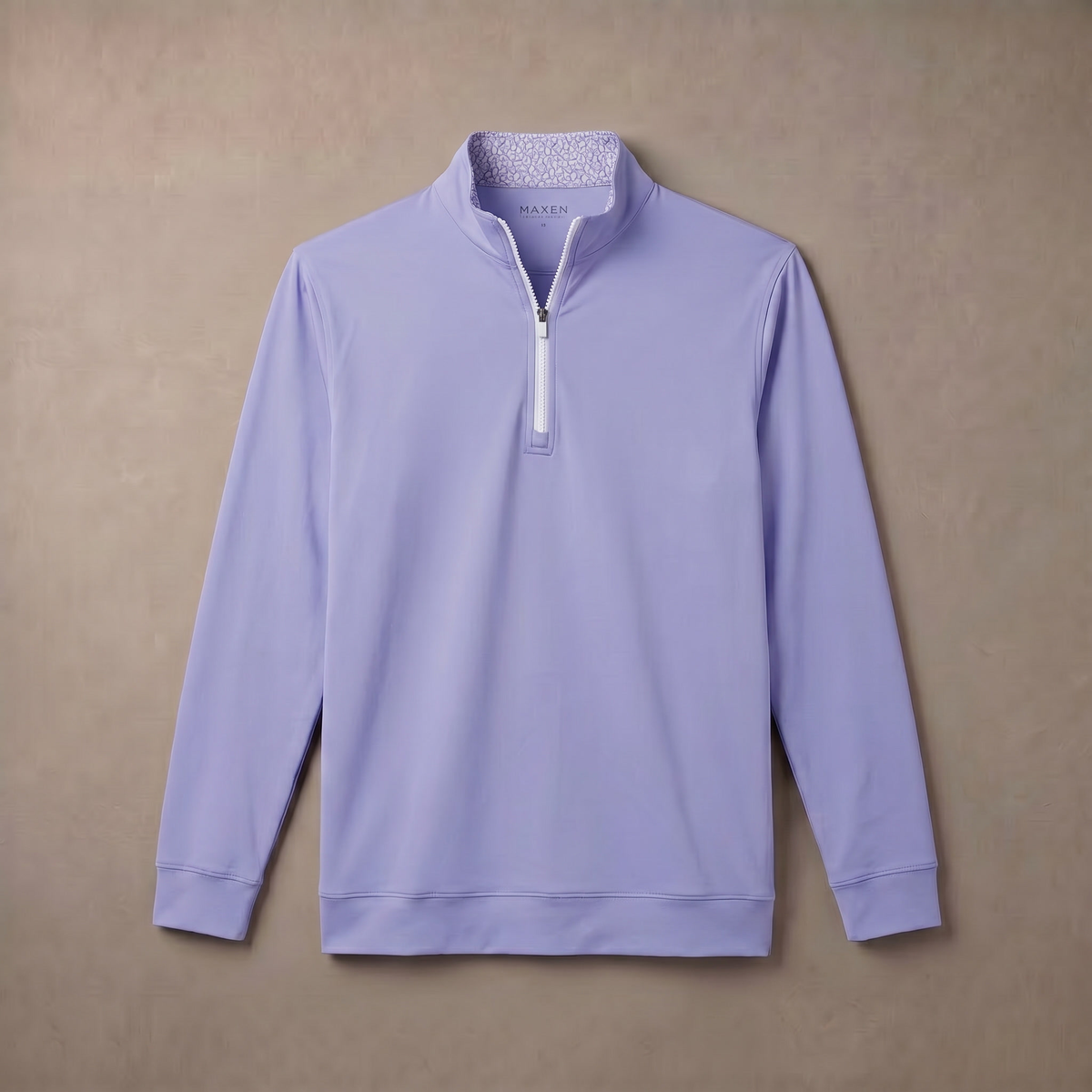 Jersey de golf para hombre con cremallera de un cuarto, elástico en 4 direcciones y de secado rápido
