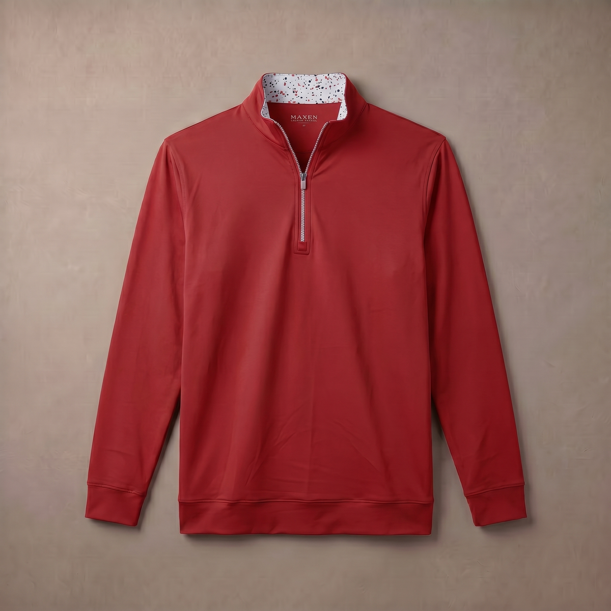 Jersey de golf para hombre con cremallera de un cuarto, elástico en 4 direcciones y de secado rápido