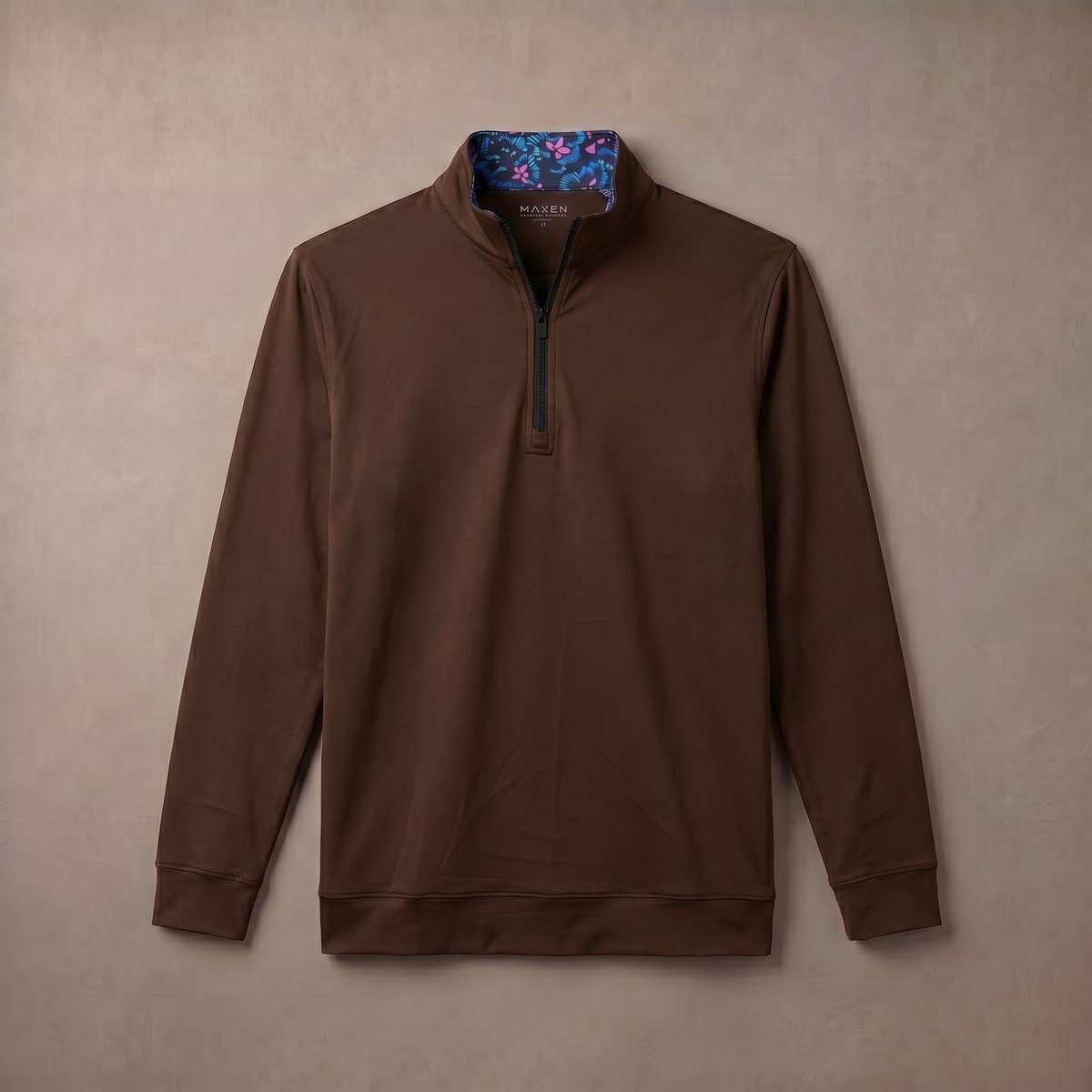 Jersey de golf para hombre con cremallera de un cuarto, elástico en 4 direcciones y de secado rápido