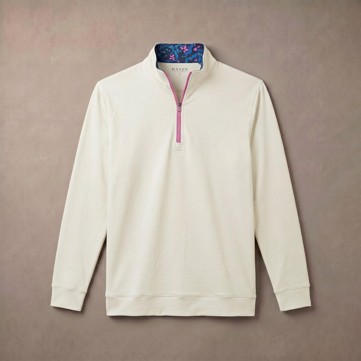 Jersey de golf para hombre con cremallera de un cuarto, elástico en 4 direcciones y de secado rápido