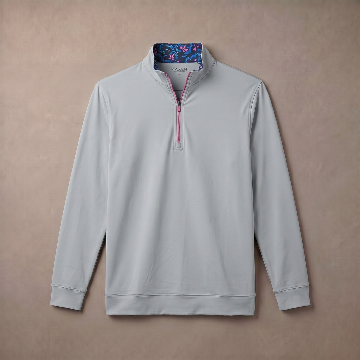 Jersey de golf para hombre con cremallera de un cuarto, elástico en 4 direcciones y de secado rápido