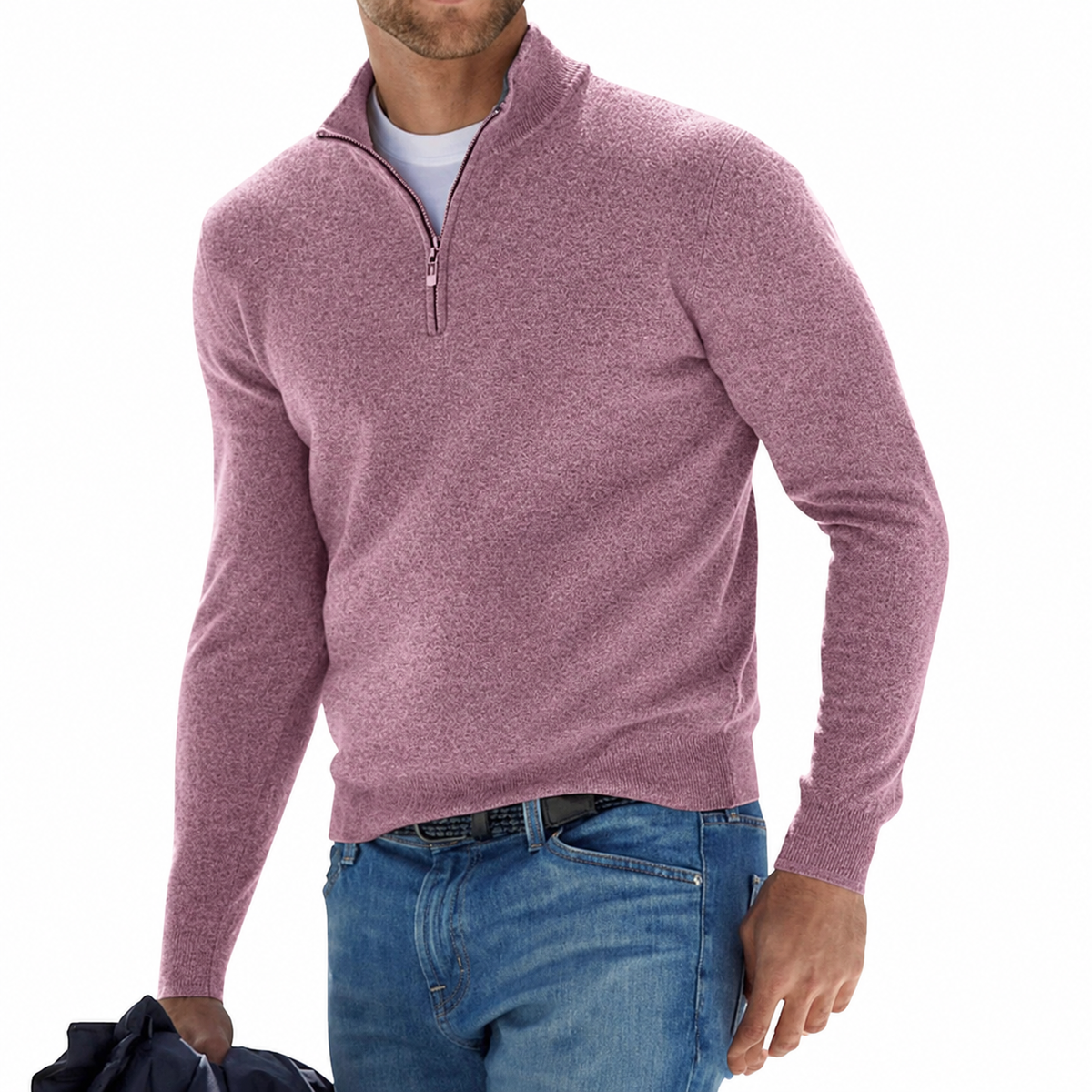 Jersey de hombre con media cremallera
