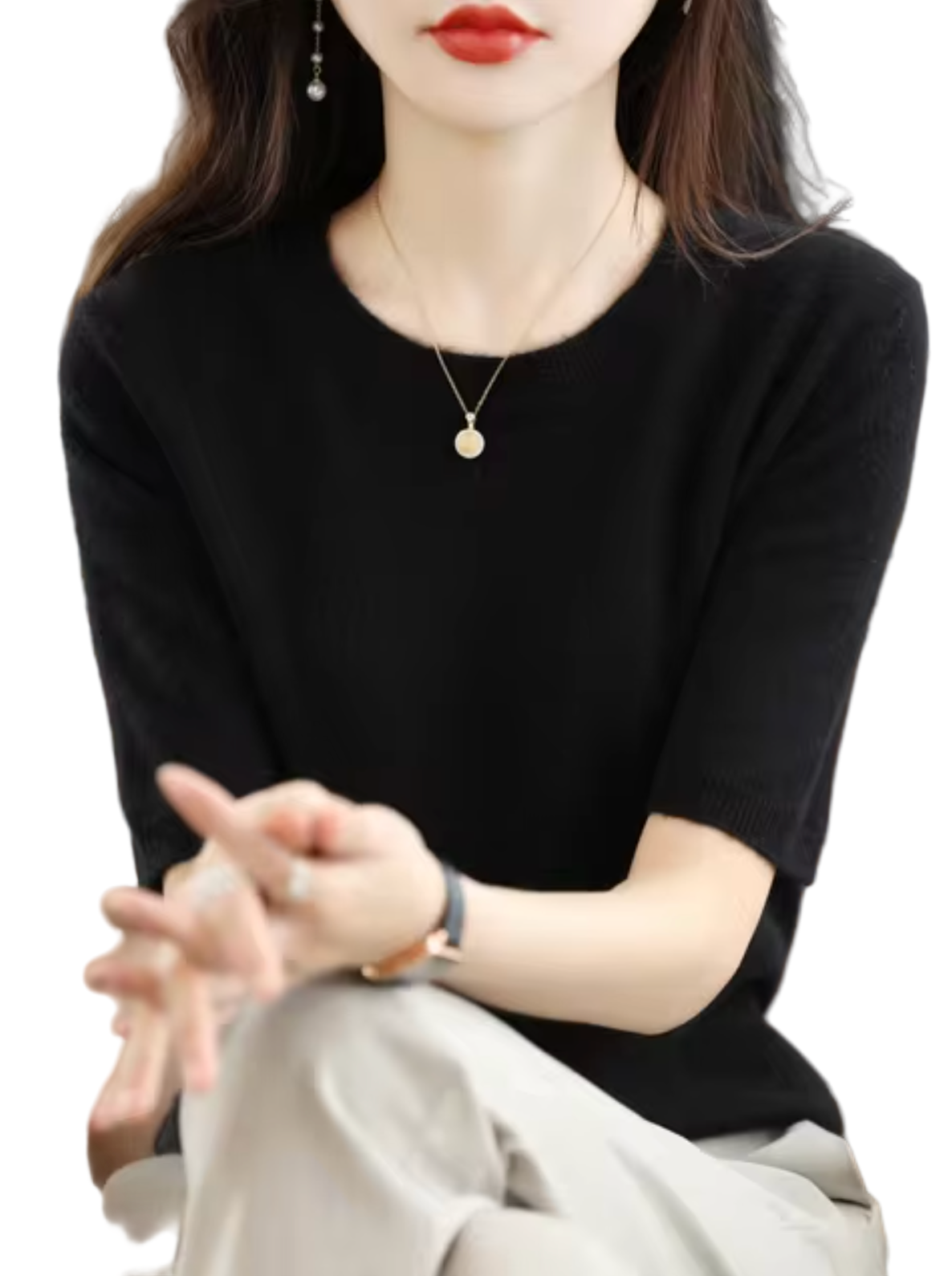 Jersey de manga corta para mujer