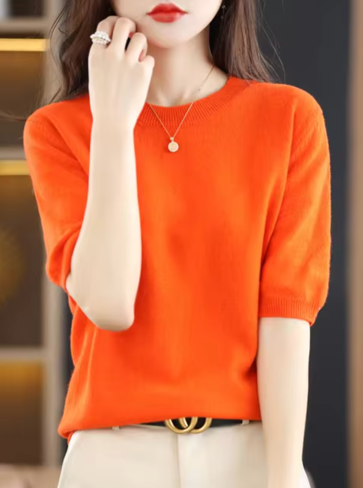 Jersey de manga corta para mujer
