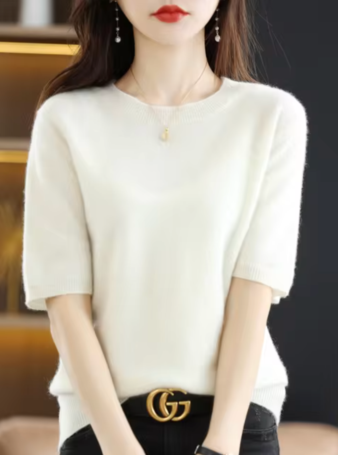 Jersey de manga corta para mujer