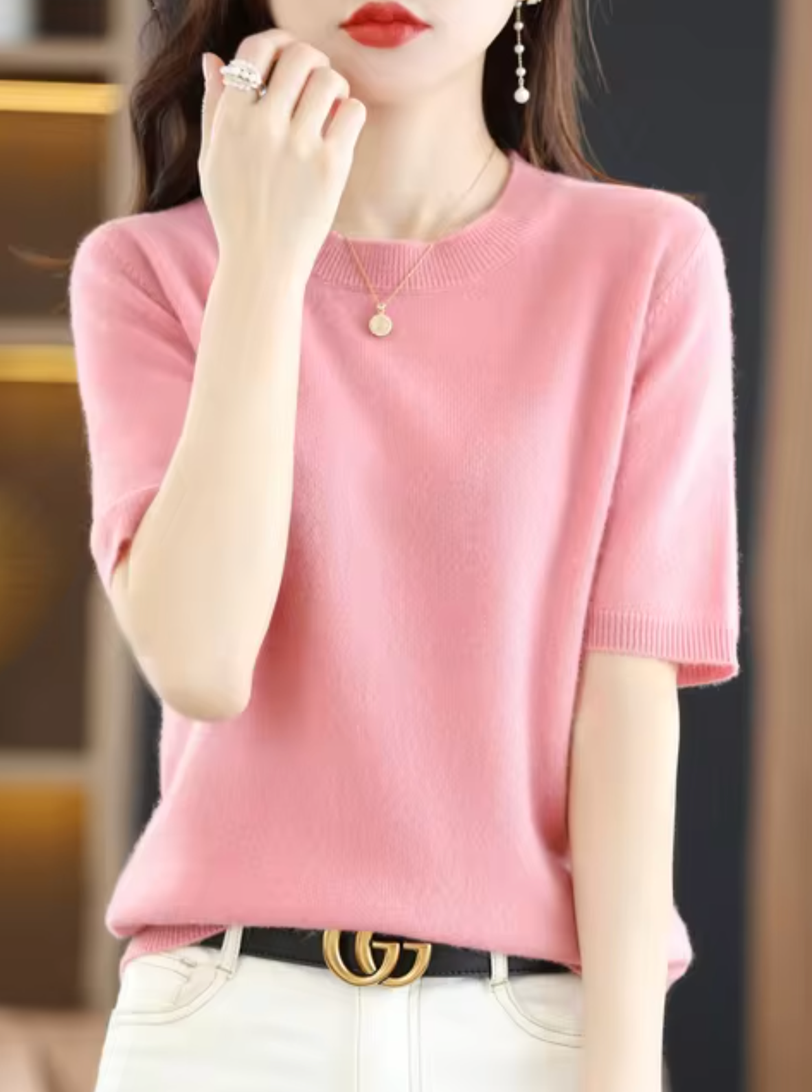Jersey de manga corta para mujer