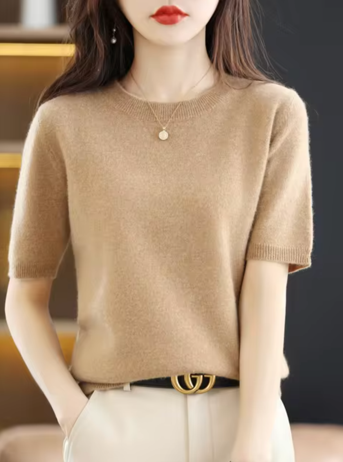 Jersey de manga corta para mujer