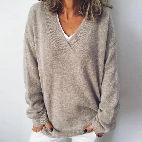 Jersey de Mujer con Cuello en V, Suave, Creado para la Comodidad y Estilo Casual