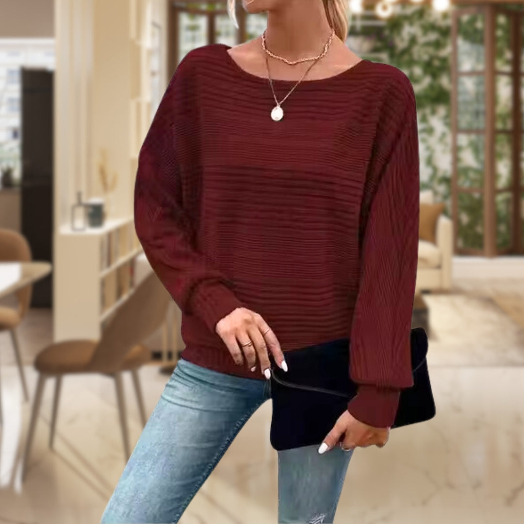 Jersey de punto a rayas para mujer – Estilo clásico y comodidad