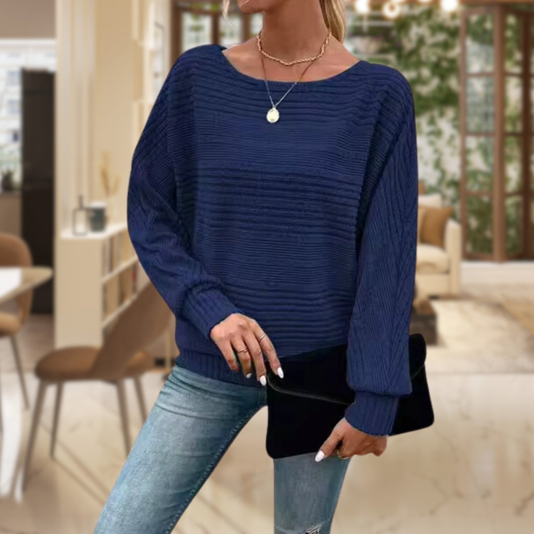 Jersey de punto a rayas para mujer – Estilo clásico y comodidad