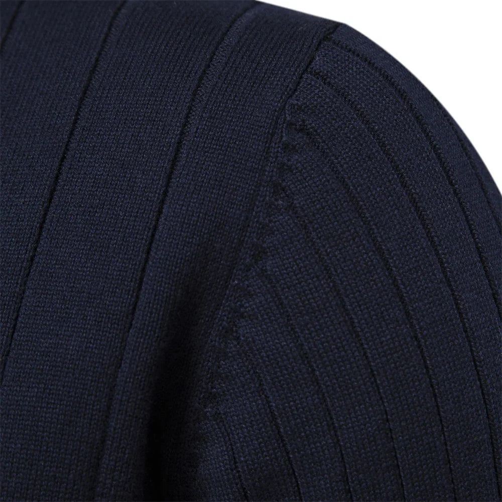 Jersey de punto casual para hombre con cremallera