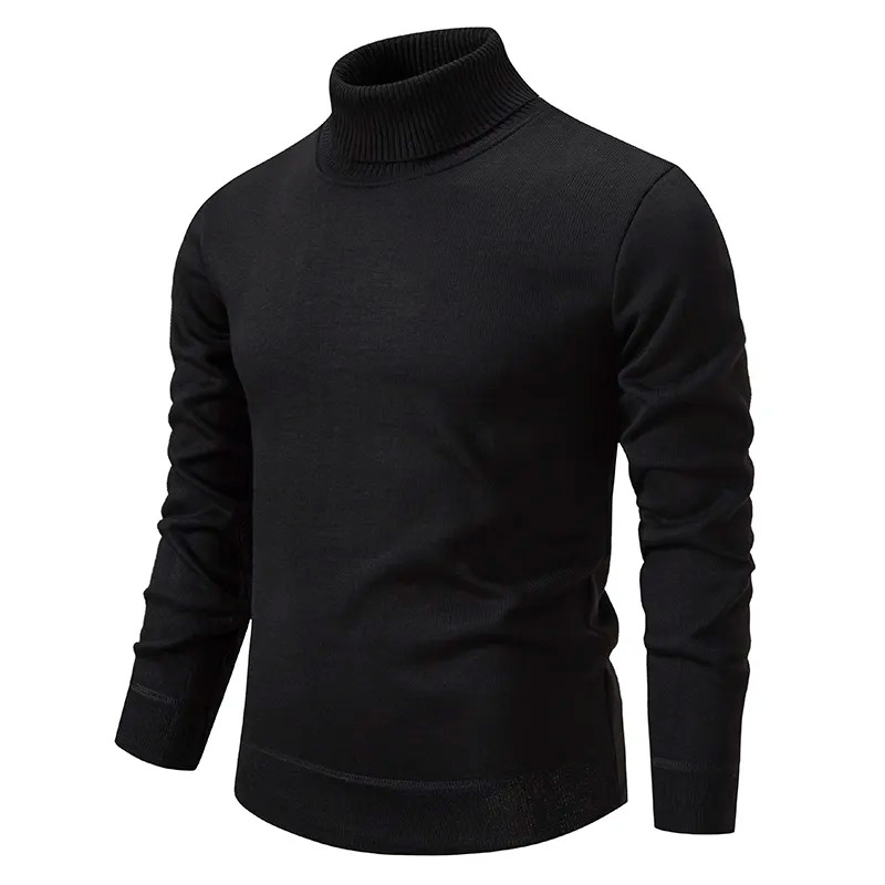 Jersey de punto con cuello alto ajustado para hombre