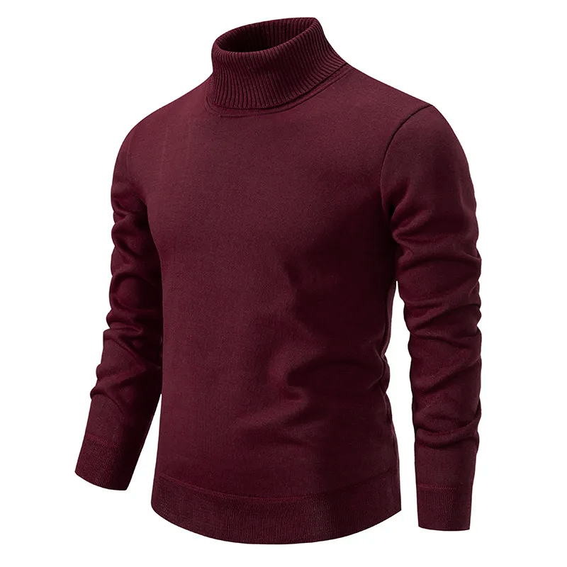 Jersey de punto con cuello alto ajustado para hombre
