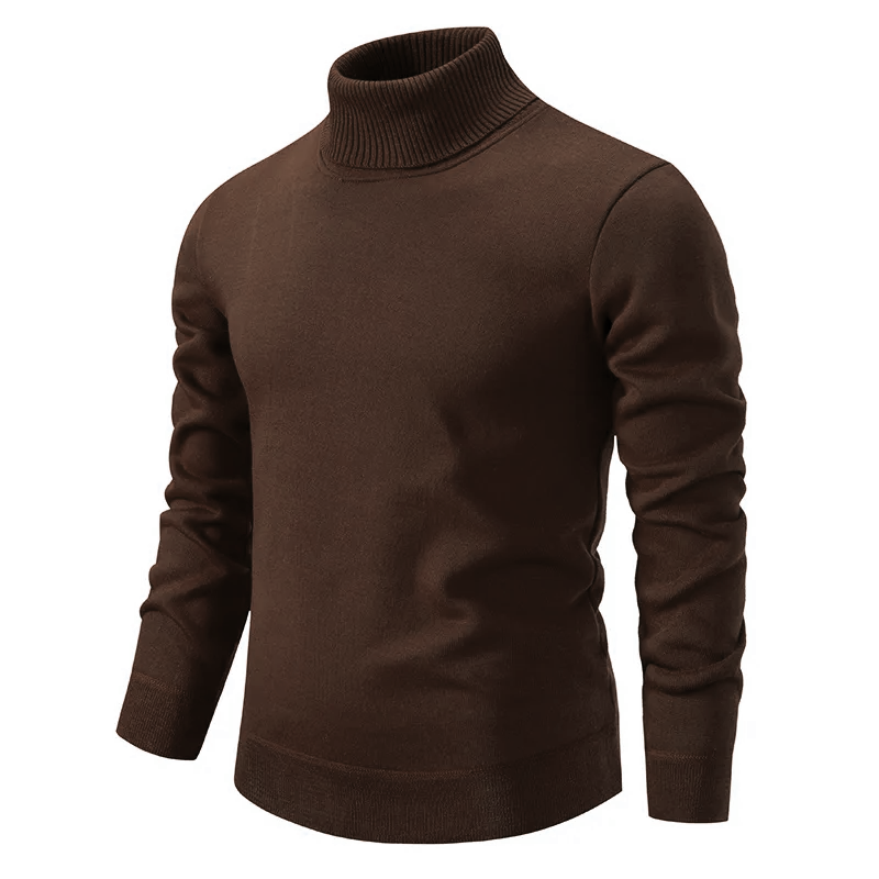 Jersey de punto con cuello alto ajustado para hombre