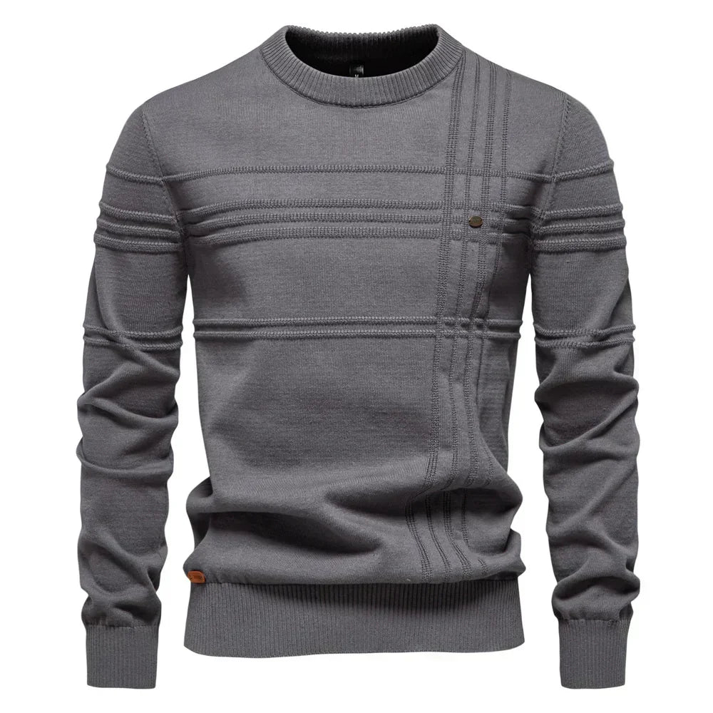 Jersey de punto con cuello redondo para hombre