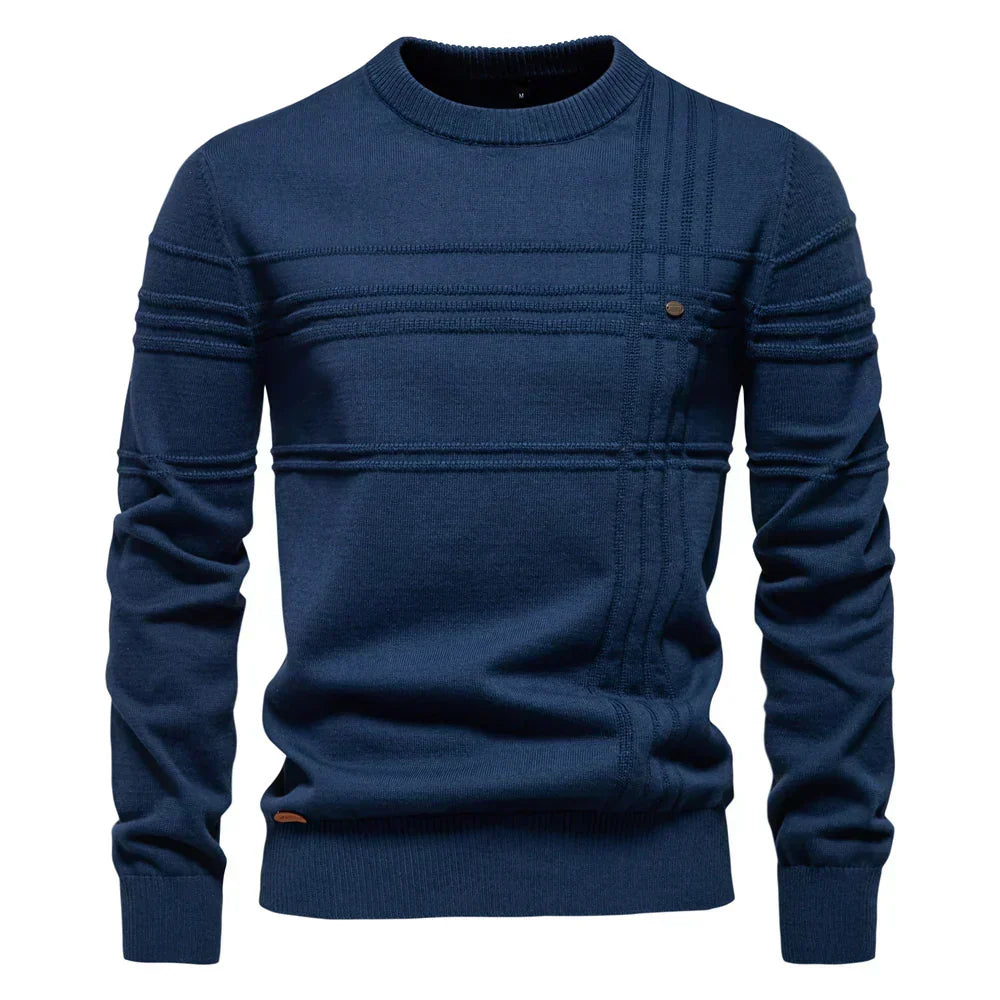 Jersey de punto con cuello redondo para hombre
