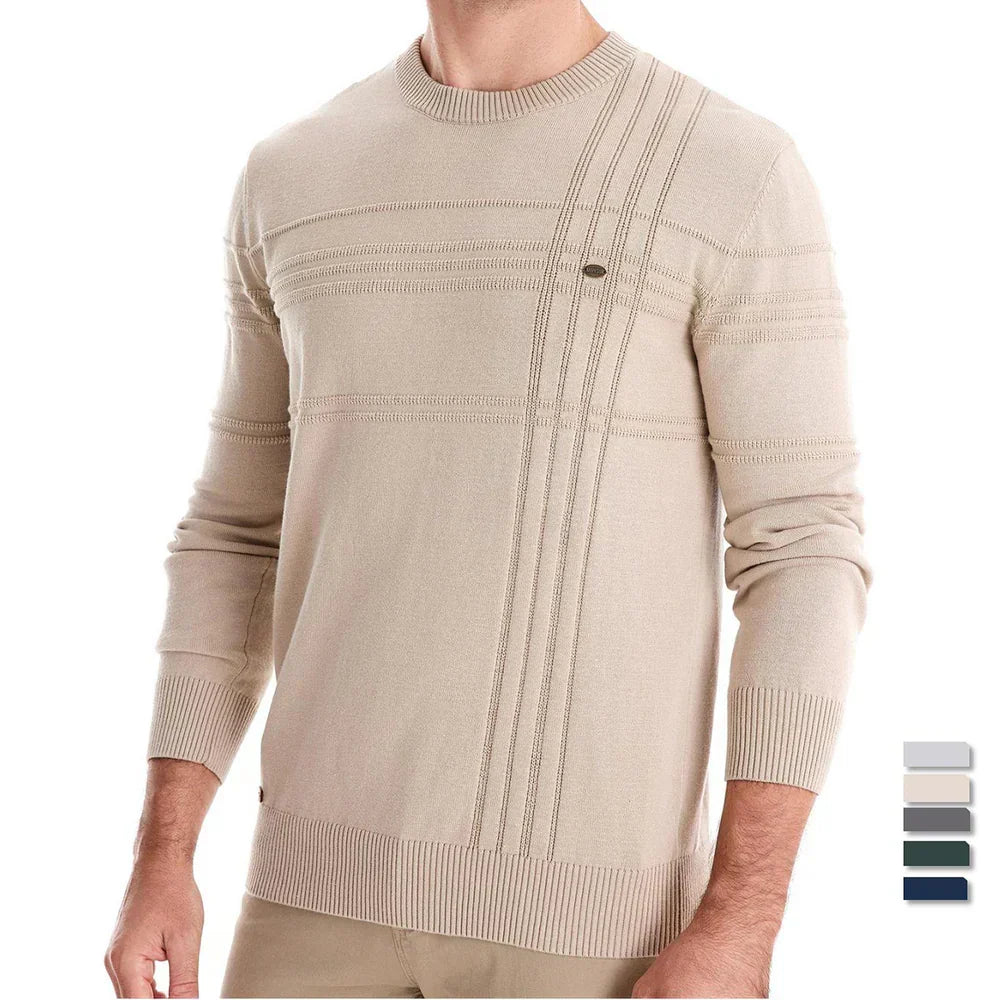 Jersey de punto con cuello redondo para hombre