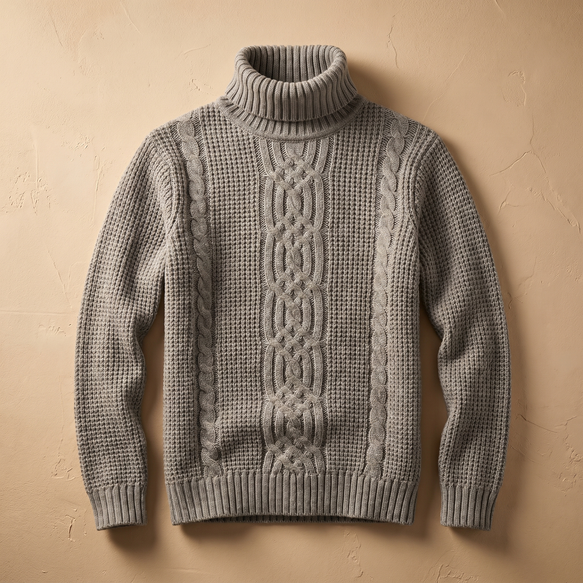 Jersey de punto de algodón para hombre con trenzado | Jersey de invierno cálido y casual