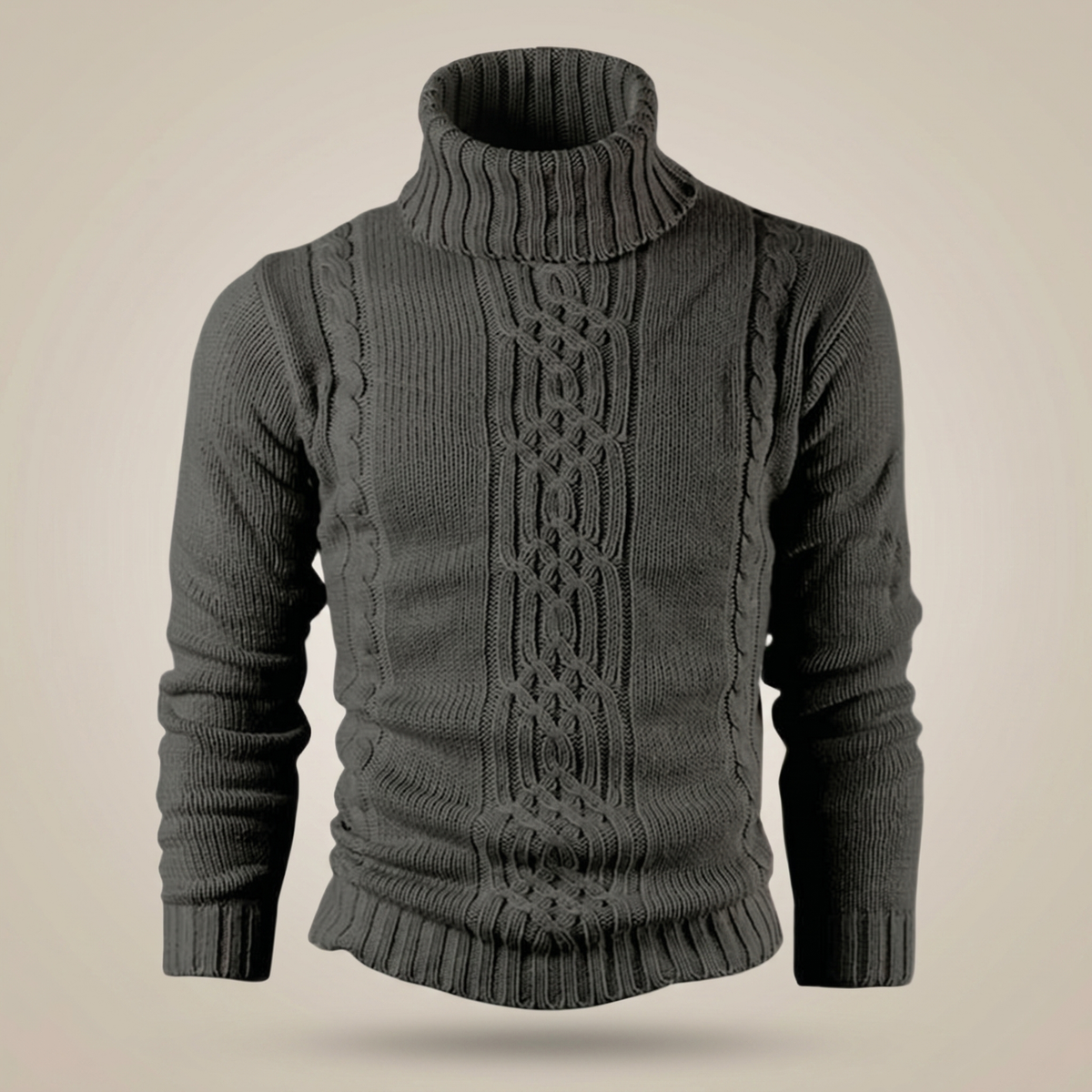 Jersey de punto de algodón para hombre con trenzado | Jersey de invierno cálido y casual