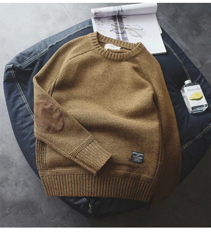 Jersey de punto oversized para hombre con coderas