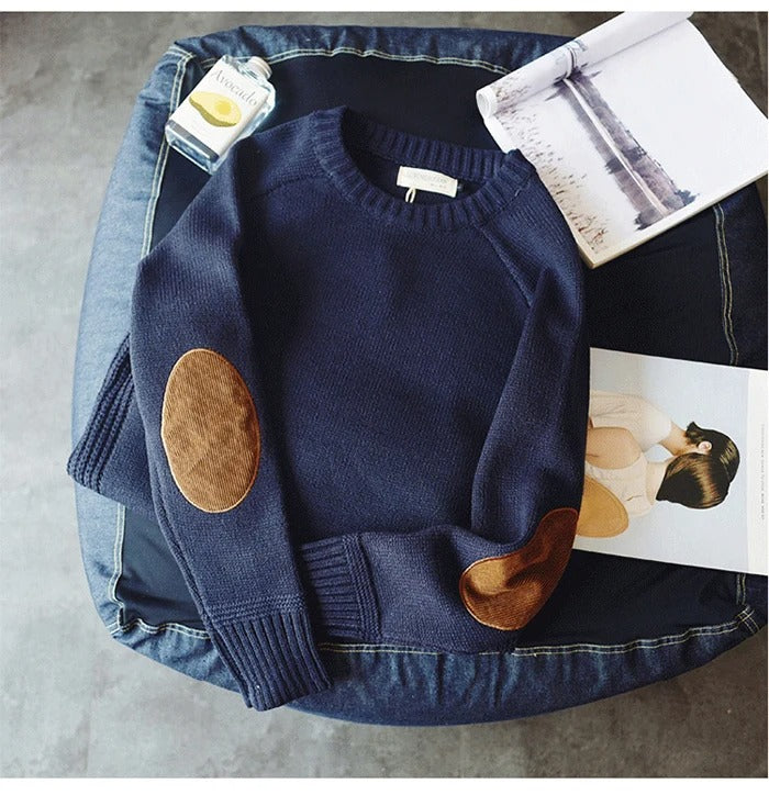 Jersey de punto oversized para hombre con coderas