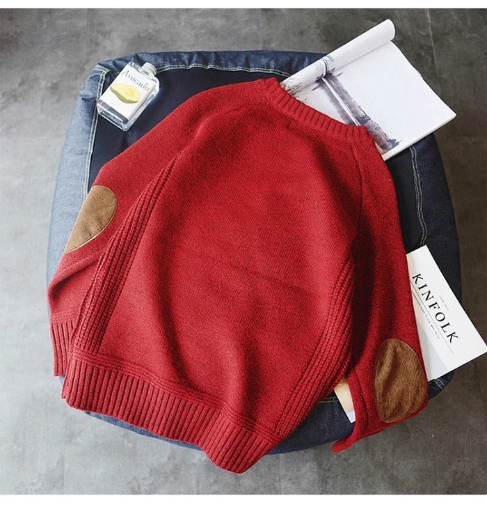 Jersey de punto oversized para hombre con coderas