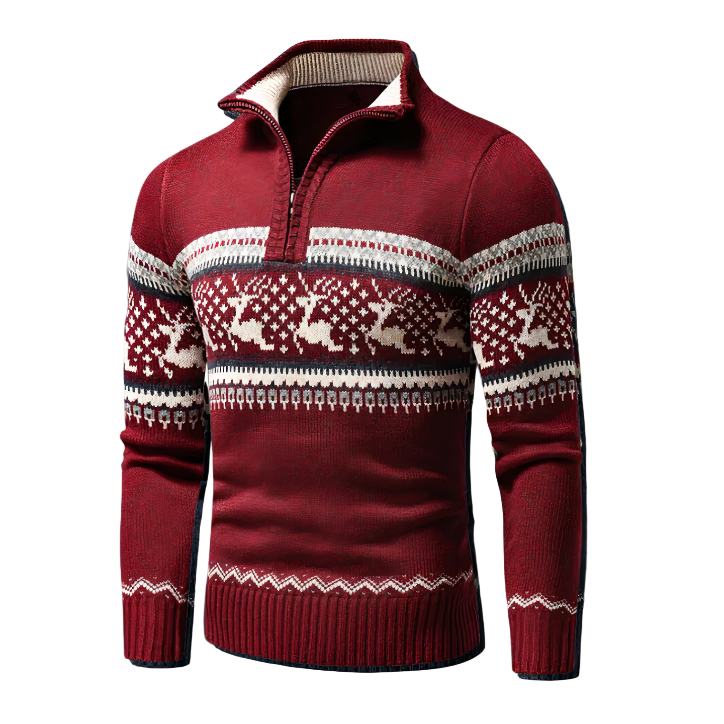 Jersey de punto para hombre con media cremallera