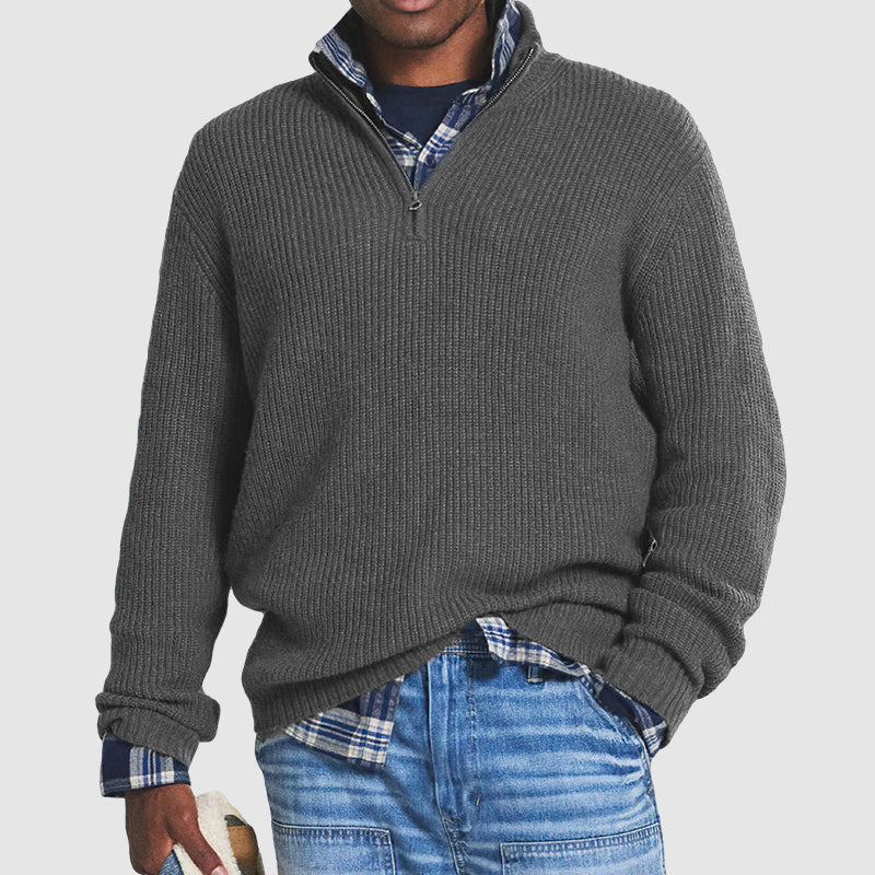 Jersey de Punto para Hombre de Manga Larga, Extra Suave, Cálido y Elegante