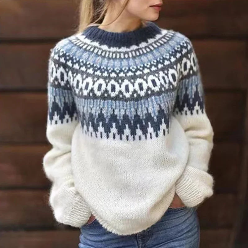 Jersey noruego para mujer - Jersey de invierno acogedor