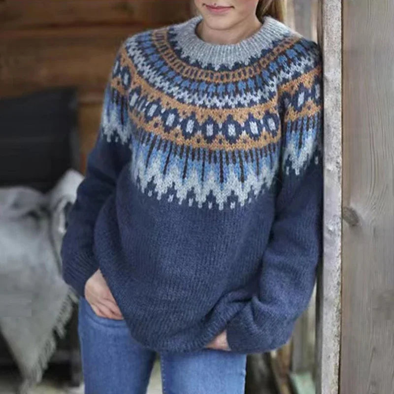 Jersey noruego para mujer - Jersey de invierno acogedor