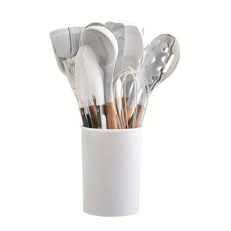Juego de 12 utensilios de cocina de silicona para uso diario