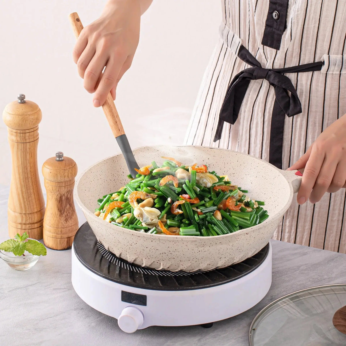 Juego de 12 utensilios de cocina de silicona para uso diario