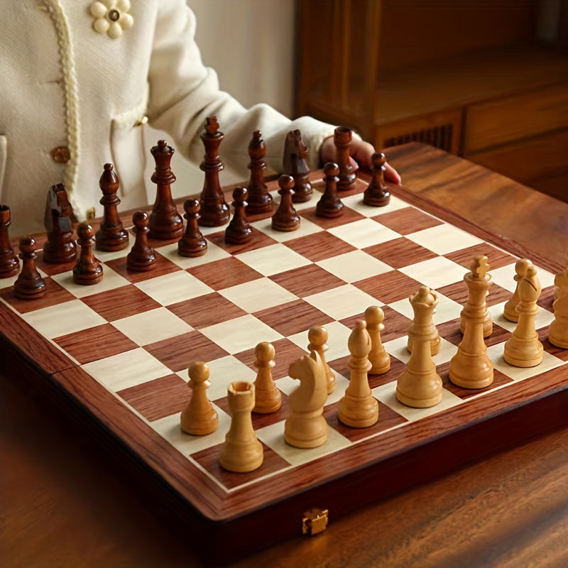 Juego de ajedrez de madera artesanal de alta calidad para competición